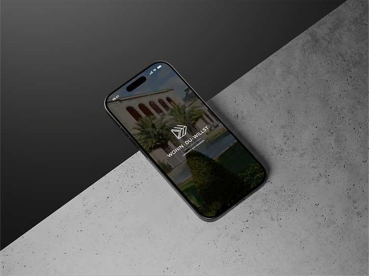 Smartphone auf dem die Live-Navigation zu sehen ist